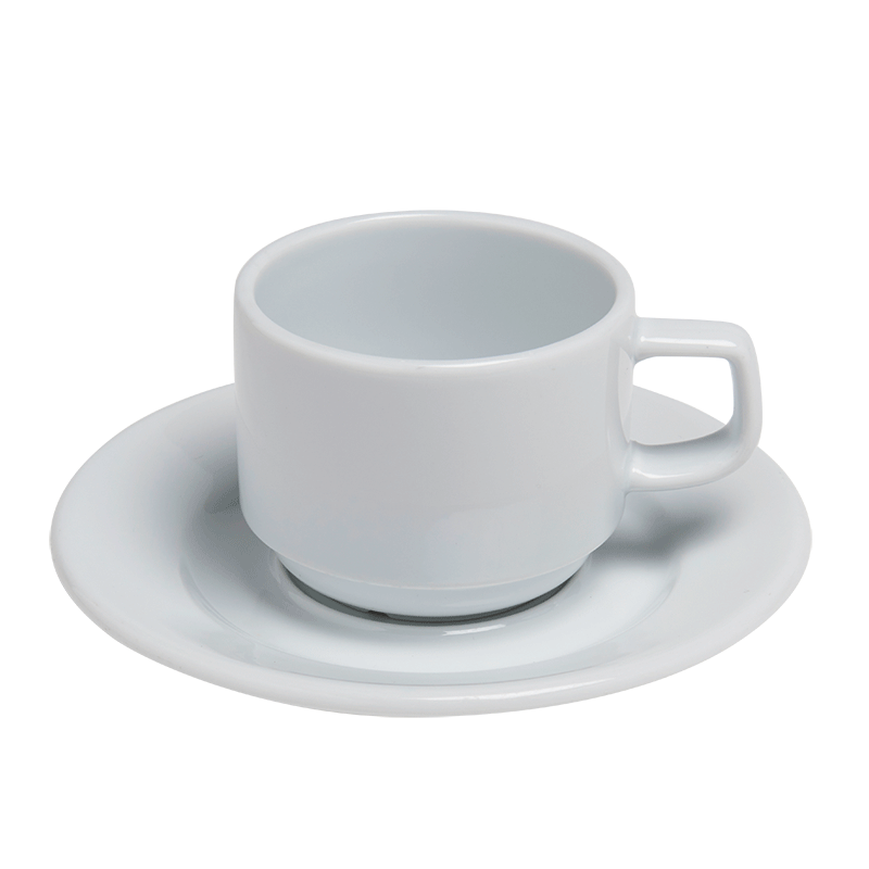 Tasse et sous-tasse  à café 20cl Blanche 