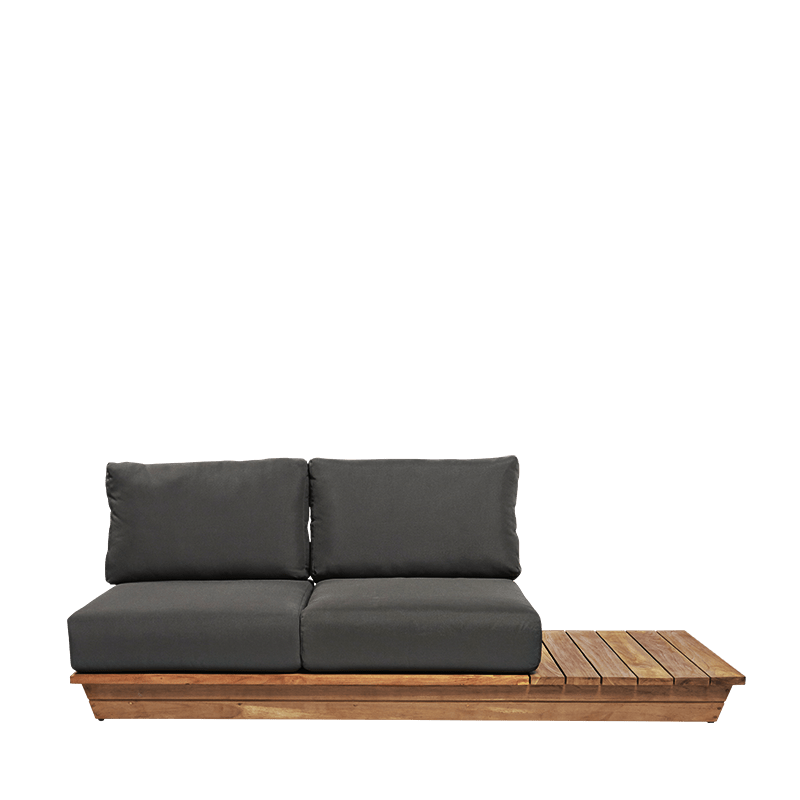 Canapé 2 places Lounge Grey 76 x 204 cm H 70 cm