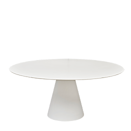 Table Icône ronde blanche Ø 160 cm H 72 cm