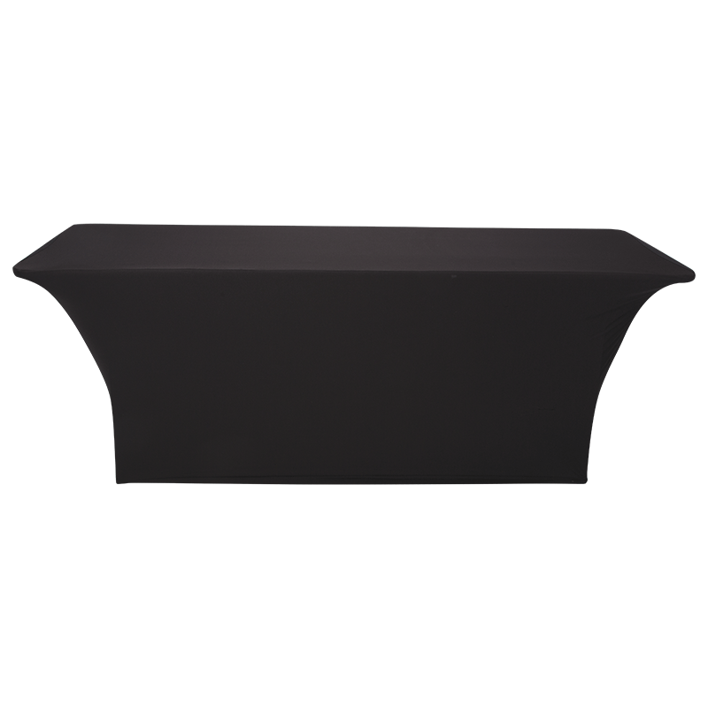 Table en pin houssée stretch noir 220x70cm