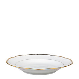 Assiette creuse Vintage blanche et dorée Ø 23-25 cm