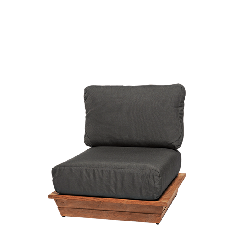 Fauteuil Lounge Grey 76 x 76 cm H 70 cm