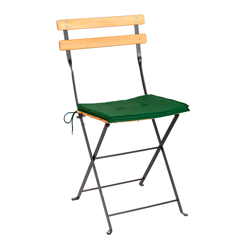Chaise Trocadéro Wood avec galette verte