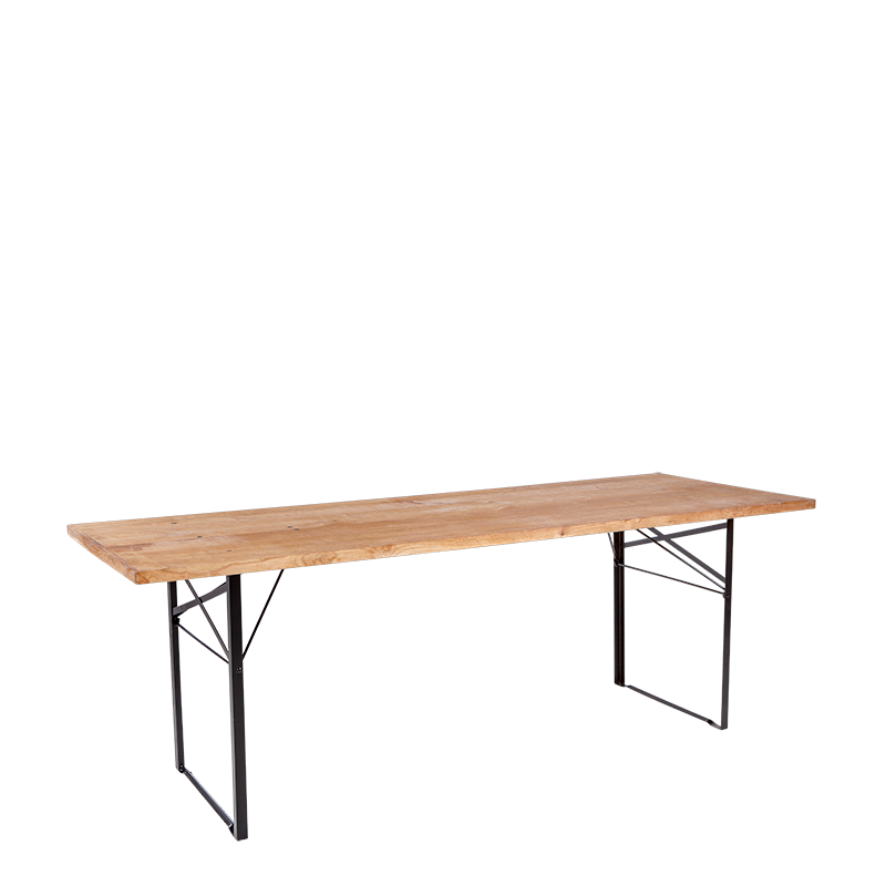 Table Wood rectangulaire 90 x 220 cm H 72 cm