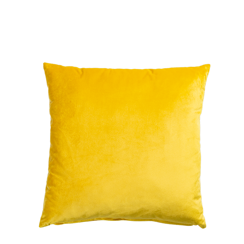 Coussin Juliette jaune moutarde 40 x 40 cm