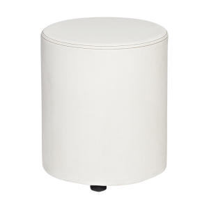 Pouf Monroe blanc Ø 40 cm H 48 cm