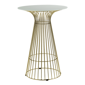 Mange-debout Filo Or plateau blanc Ø 65 cm H 104 cm