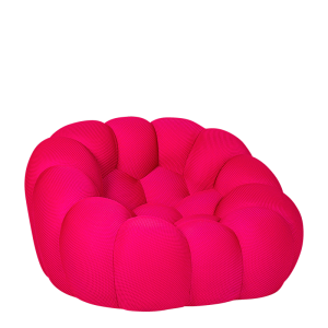 Fauteuil Bulle framboise 115 x 118 cm H 78 cm