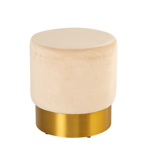 Pouf Luxor beige Ø 40 cm H 45 cm