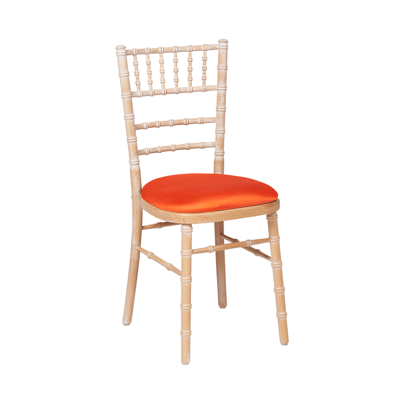Chaise Natura avec galette orange
