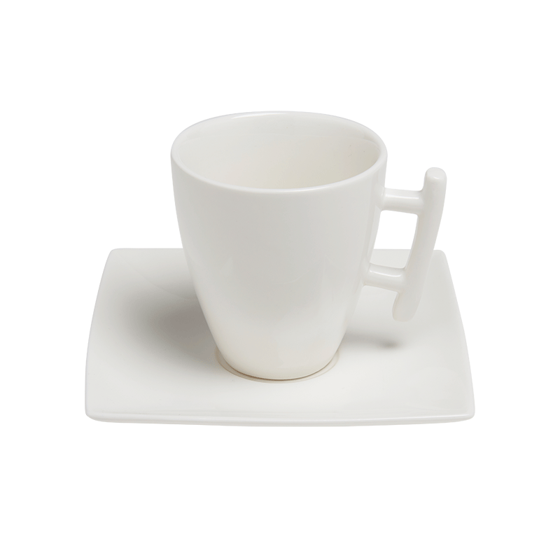 Tasse et sous-tasse à café carrée 20cl Squito