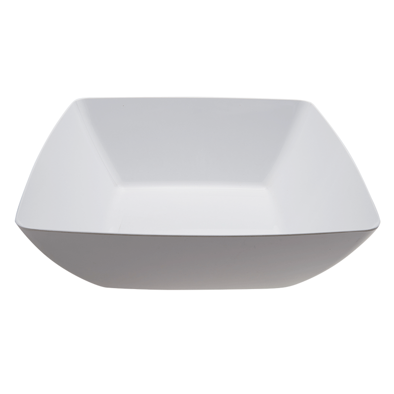 Saladier carré blanc en mélamine 41 x 41 cm H 15 cm
