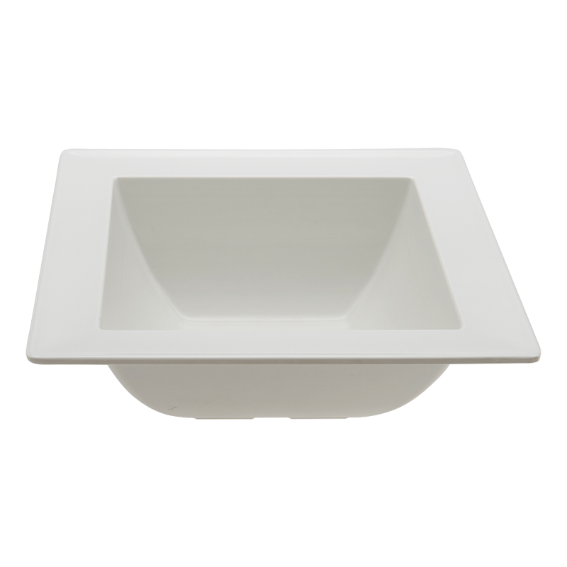 Saladier carré blanc en mélamine 18 x 18 cm