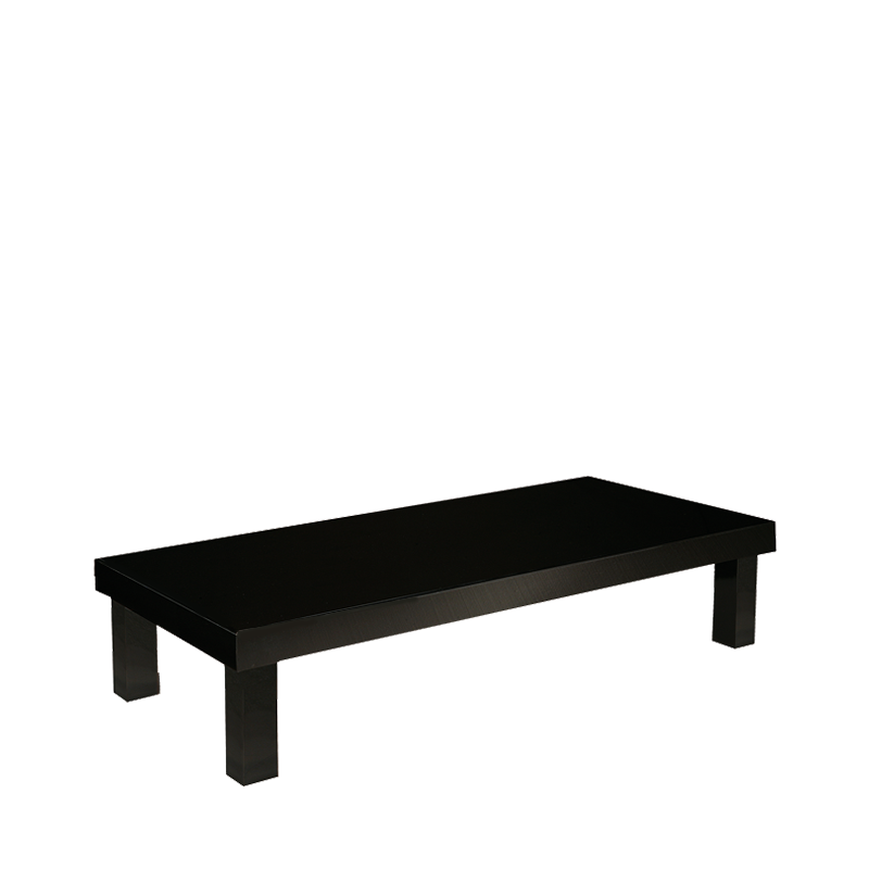 Table basse laquée noire 90 x 200 cm H 45 cm