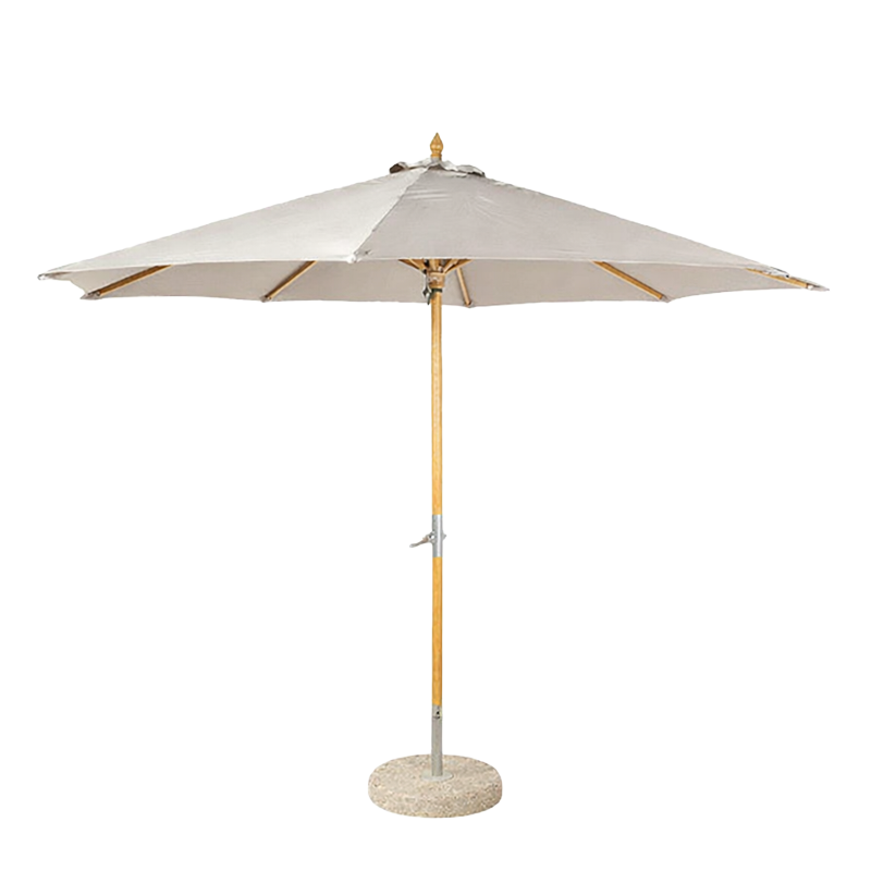 Parasol droit Ø 300 cm rond Noisette