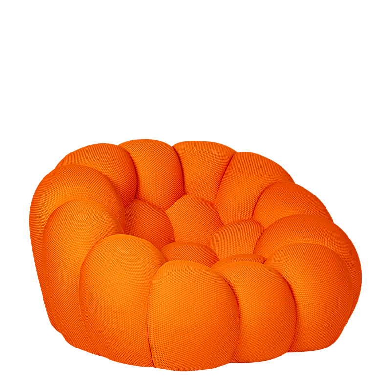 Fauteuil Bulle orange 115 x 118 cm H 78 cm