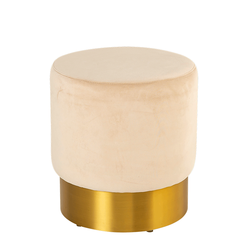 Pouf Luxor beige Ø 40 cm H 45 cm